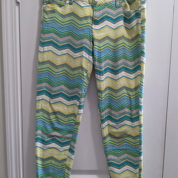 Celebrity Pink Original Cropped Denim- Multicolour Zigzag - Picture 6 of 9